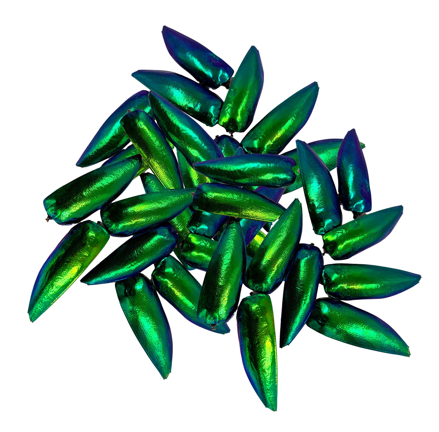 Jewel Beetle Wings UNDRILLED NO-HOLE Taxidermy Beads (200 Wings)