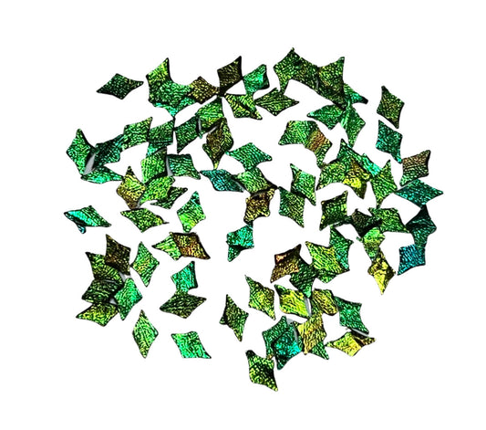 Jewel Beetle Wings UNDRILLED NO-HOLE 100 Pcs Natural Wings - Rhombus 4 x 4 x 4 x 4 MM