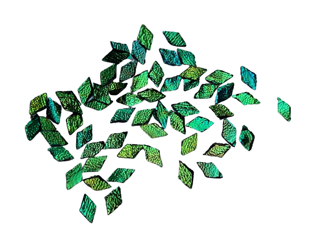 Jewel Beetle Wings UNDRILLED NO-HOLE 100 Pcs Natural Wings - Rhombus 5 X 3 MM