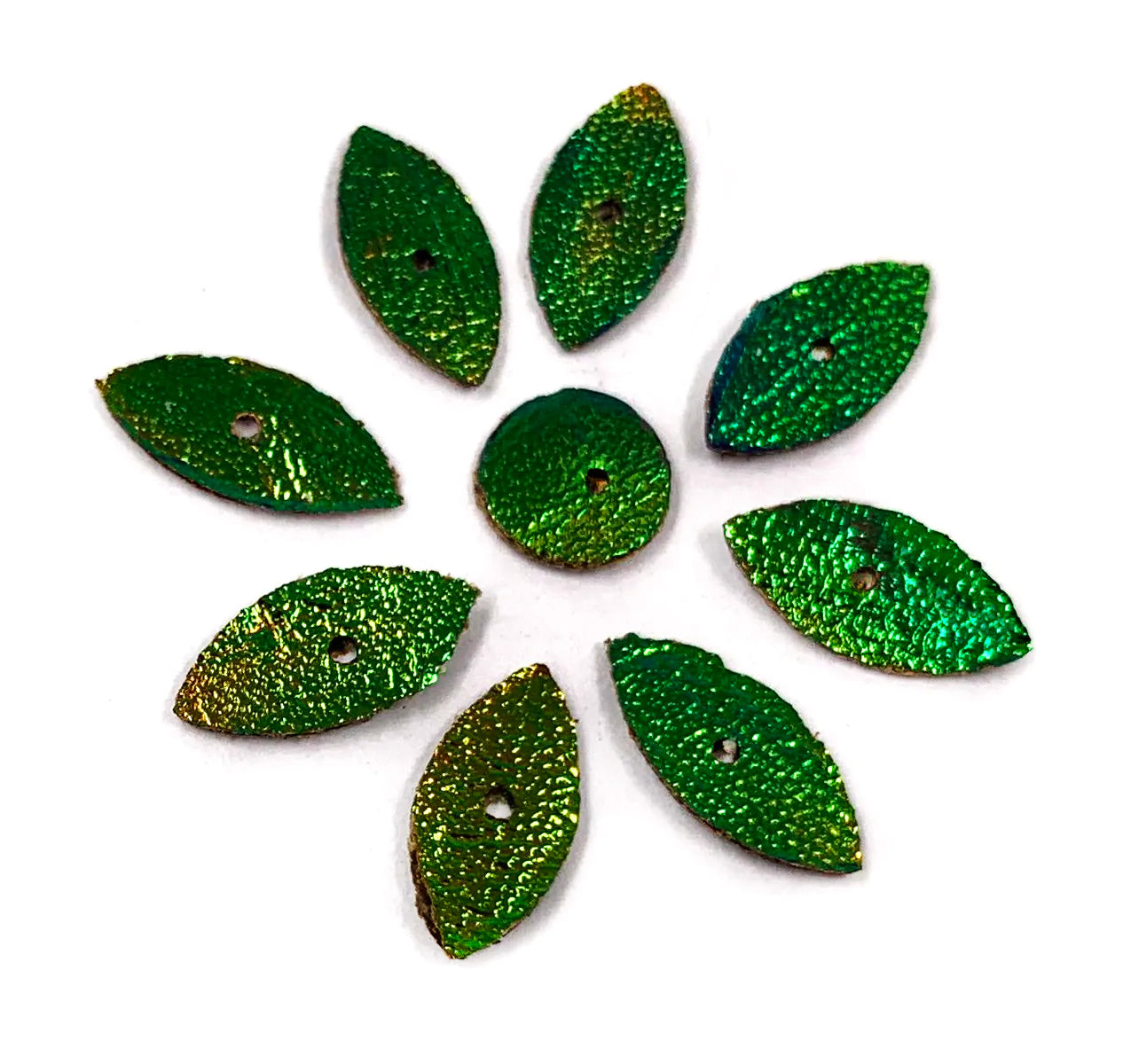 Jewel Beetle Wings UNDRILLED NO-HOLE 100 Pcs Natural Wings - Circle 3 MM
