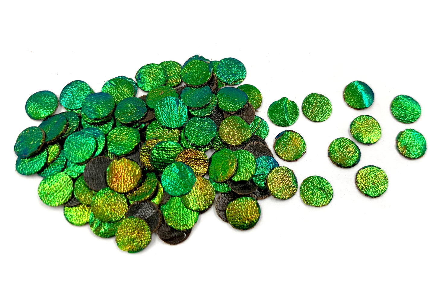 Jewel Beetle Wings UNDRILLED NO-HOLE 100 Pcs Natural Wings - Circle 3 MM