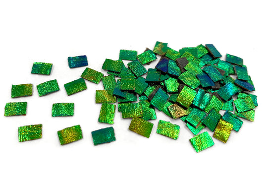Jewel Beetle Wings UNDRILLED NO-HOLE 100 Pcs Natural Wings - Rectangle 5 x 5 MM
