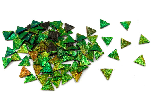 Jewel Beetle Wings UNDRILLED NO-HOLE 100 Pcs Natural Wings - Triangle 5 x 5 MM